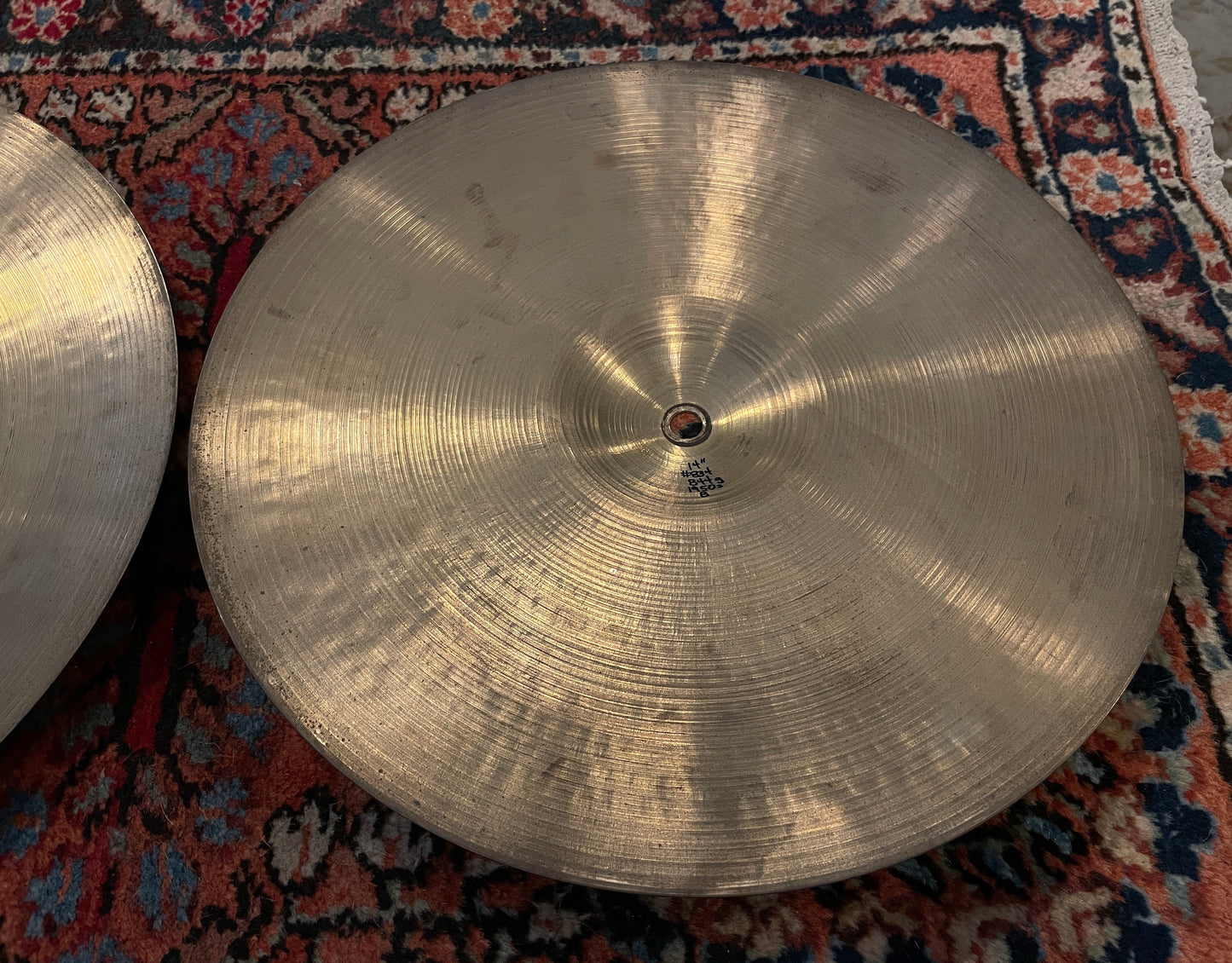 14" Zildjian A 1950s Small Stamp Hi-Hat Cymbal Pair 832g/844g #834