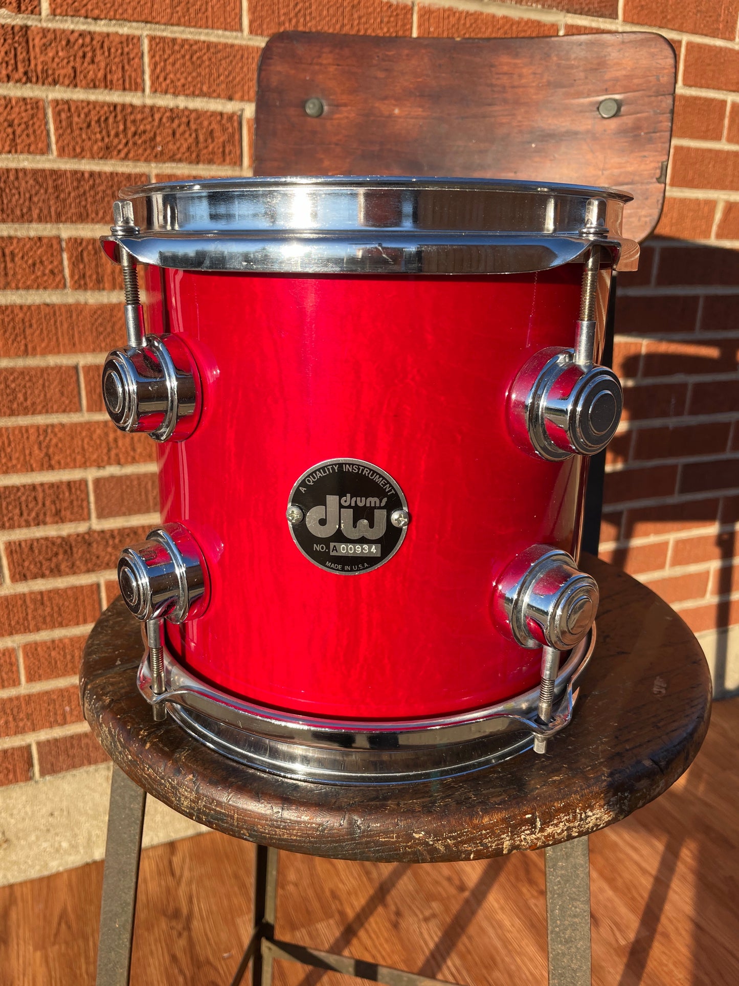 Drum Workshop 8x8 Tom Single Transparent Red DW Pre-Collector's Series