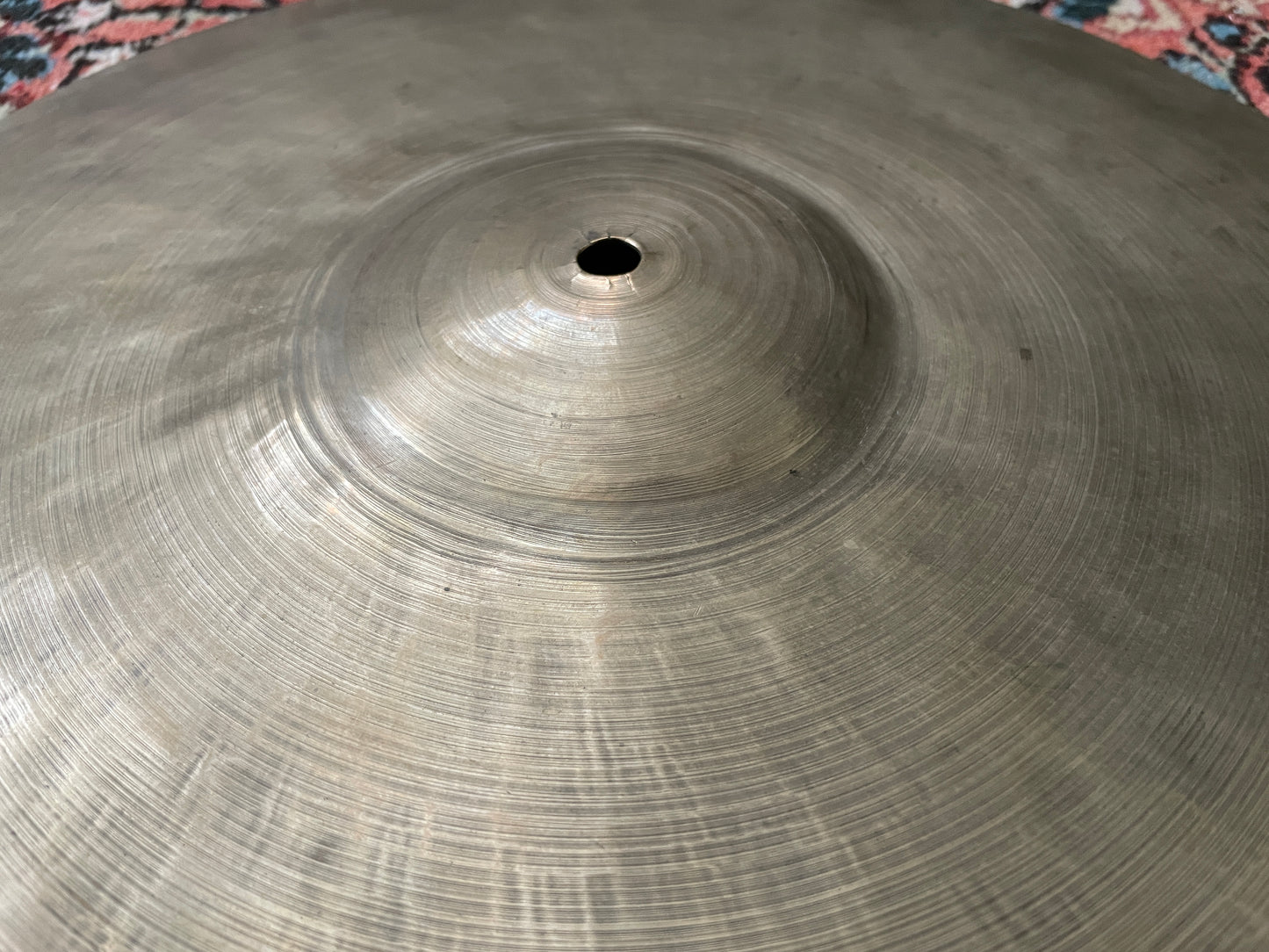 Vintage 15" K. Zildjian Istanbul Old Stamp Type IIb Hi-Hat / Small Ride Single Cymbal 1328g #762