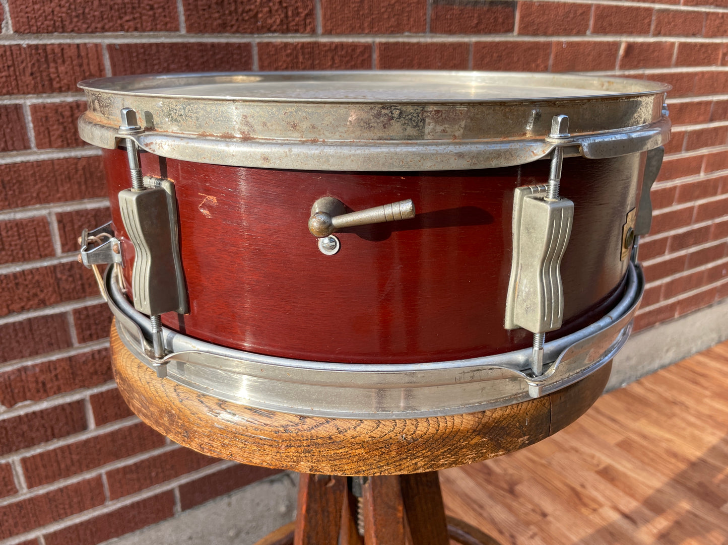 1967 Ludwig 5x14 Pioneer Snare Drum Mahogany