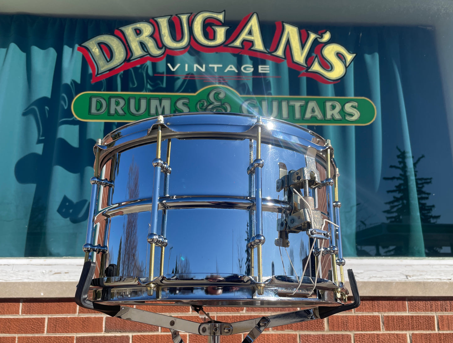 Ludwig 8x14 Supralite Steel Snare Drum 10-Lug LW814SL P86 Millennium Throw-Off