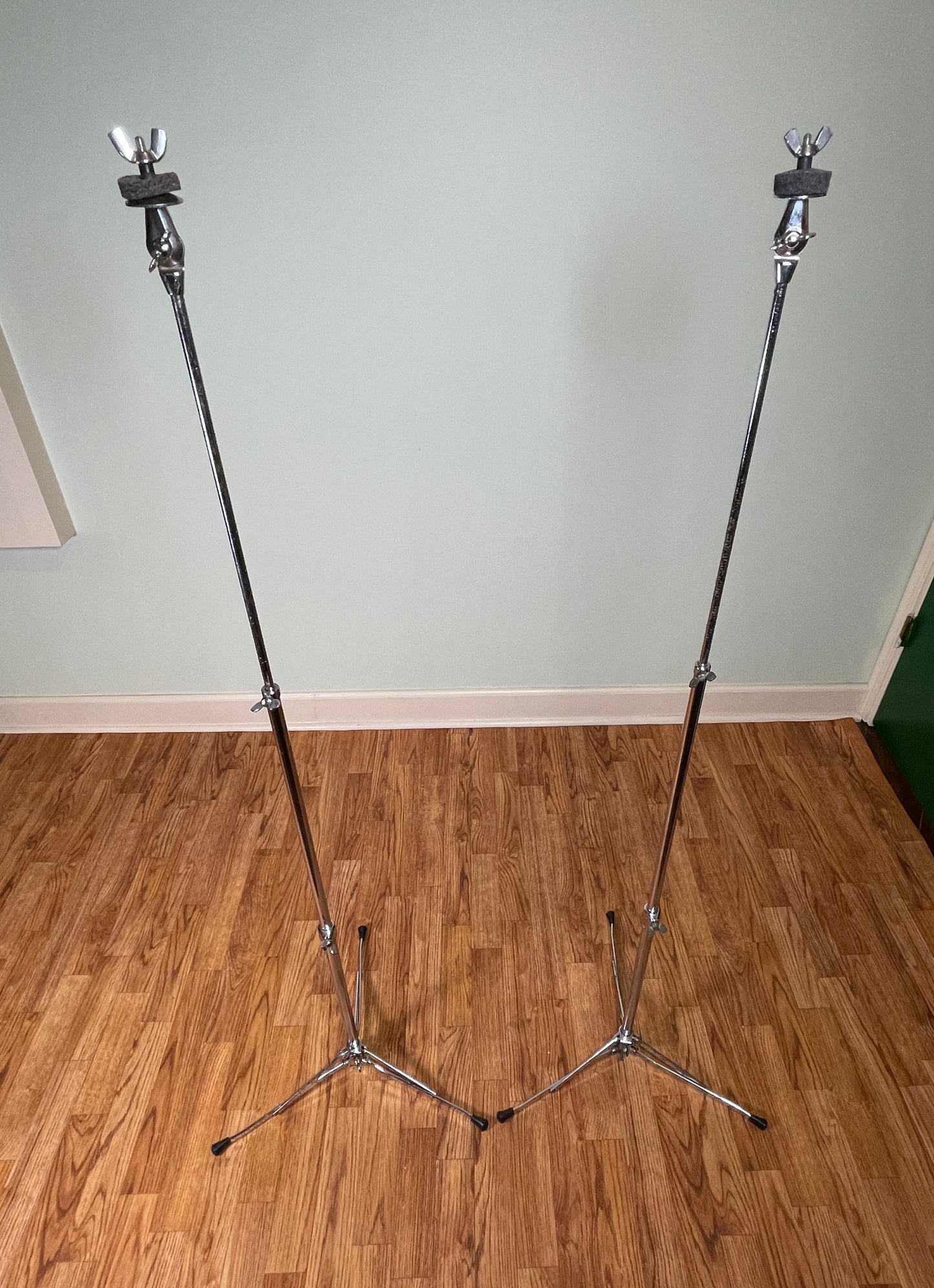 1960s Ludwig 1400 Flat Base Straight Cymbal Stand Pair (2 Pcs.)