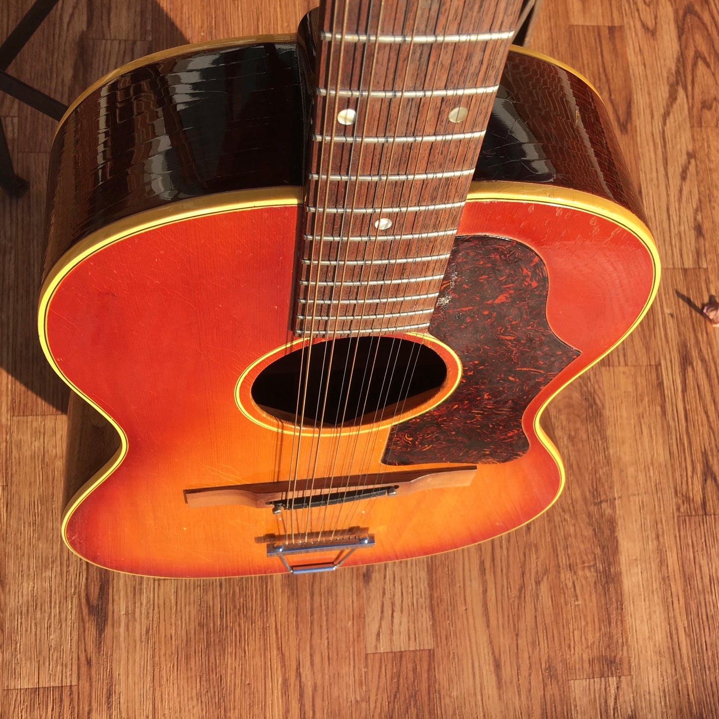 1966 Gibson B-25-12 Cherry Sunburst 12 String Acoustic Guitar