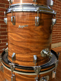 Early 1970s Rogers Celebrity Swivomatic Drum Set Koa 22/13/16
