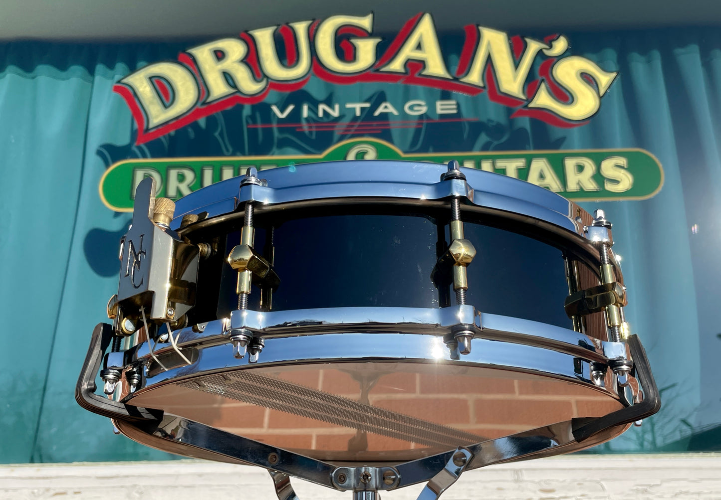 Noble & Cooley 4x14 Solid Maple Shell Snare Drum Black