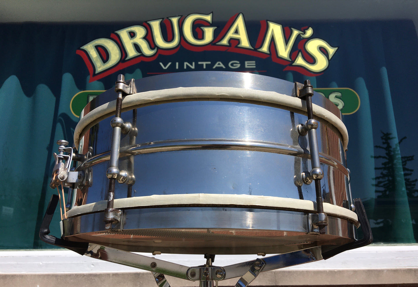 1920s Leedy 5x14 Utility Model Snare Drum - Nickel Over Brass