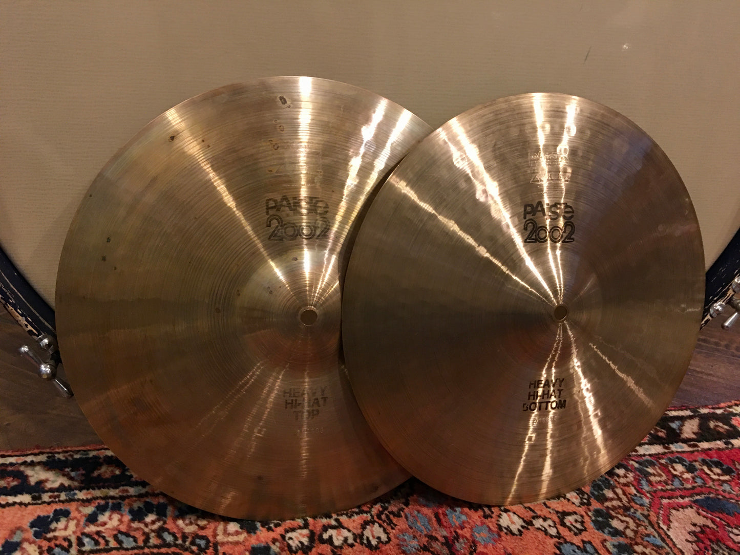 14" Paiste 1977 2002 Heavy Hi-Hat Cymbal Pair 988/1058g