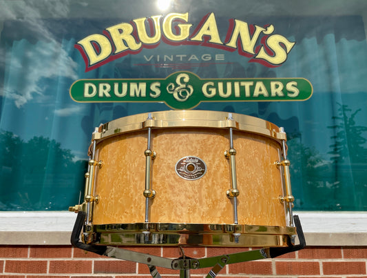 N.O.S. 2000 Ludwig 6.5x14 Limited Edition Millennium Snare Drum Birdseye Maple