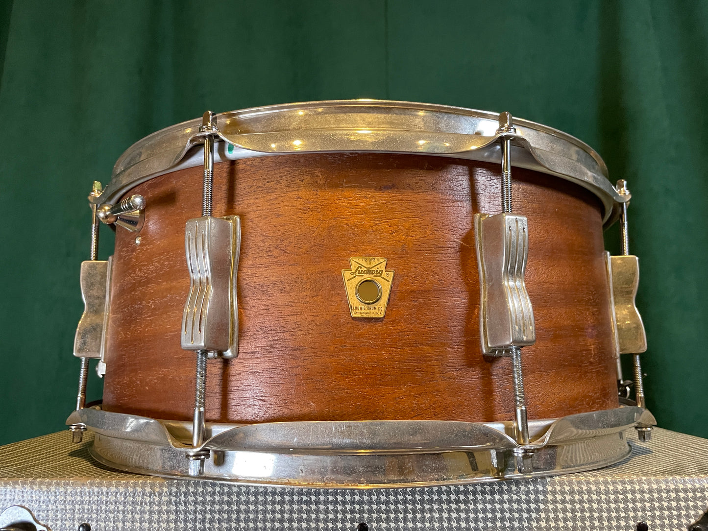 1966 Ludwig 6.5x14 Auditorium Snare Drum - Mahogany