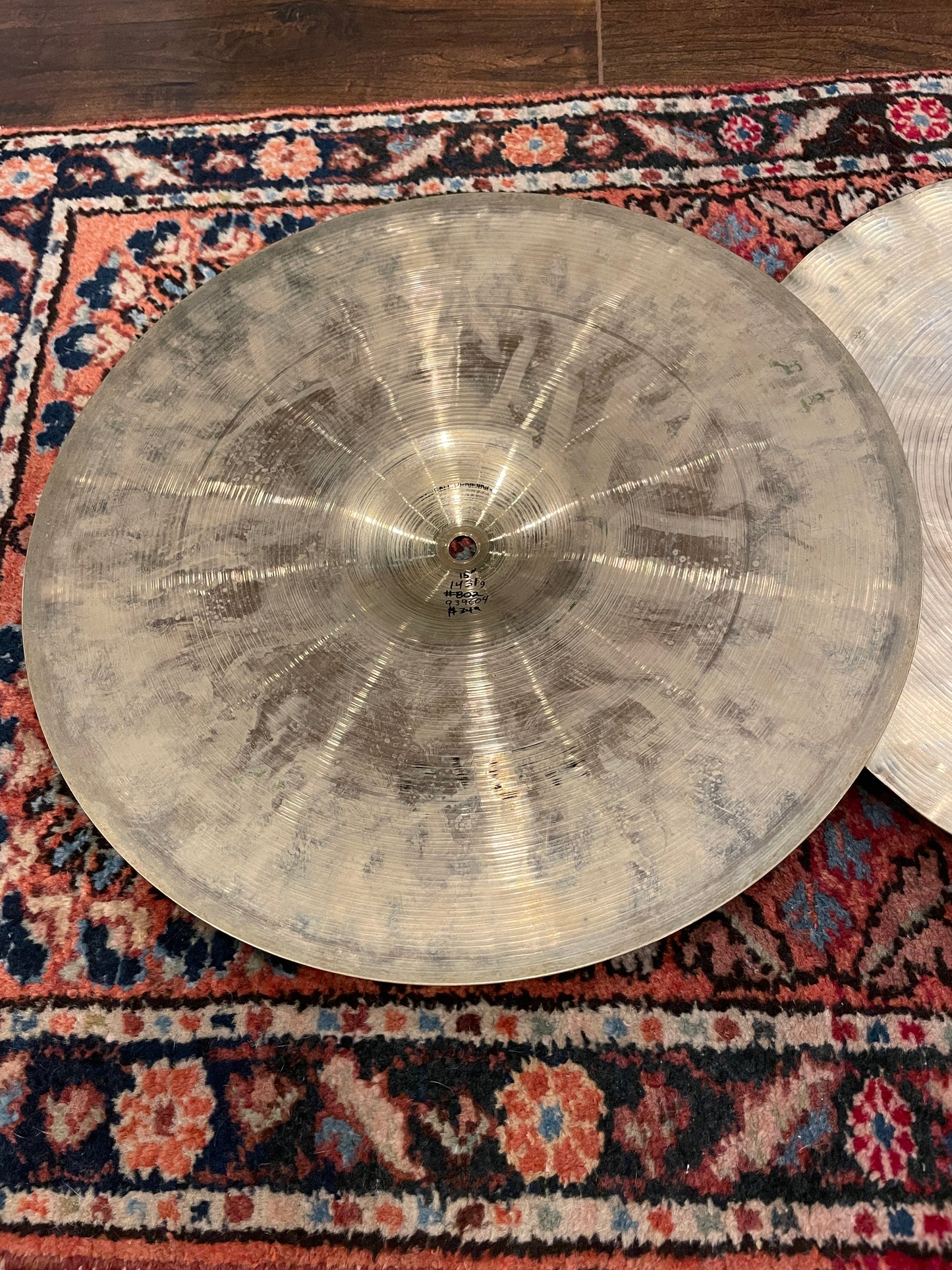 15" Paiste 1989 Signature Series Sound Edge Hi-Hat Cymbal Pair 1378g/1431g #802
