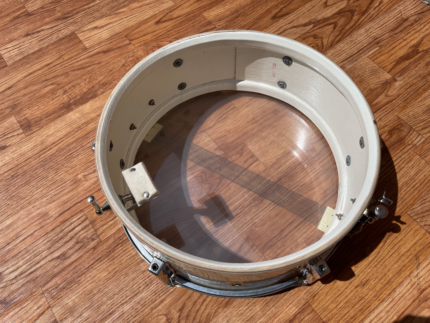 1965 Ludwig 5x14 Pioneer Snare Drum White Marine Pearl