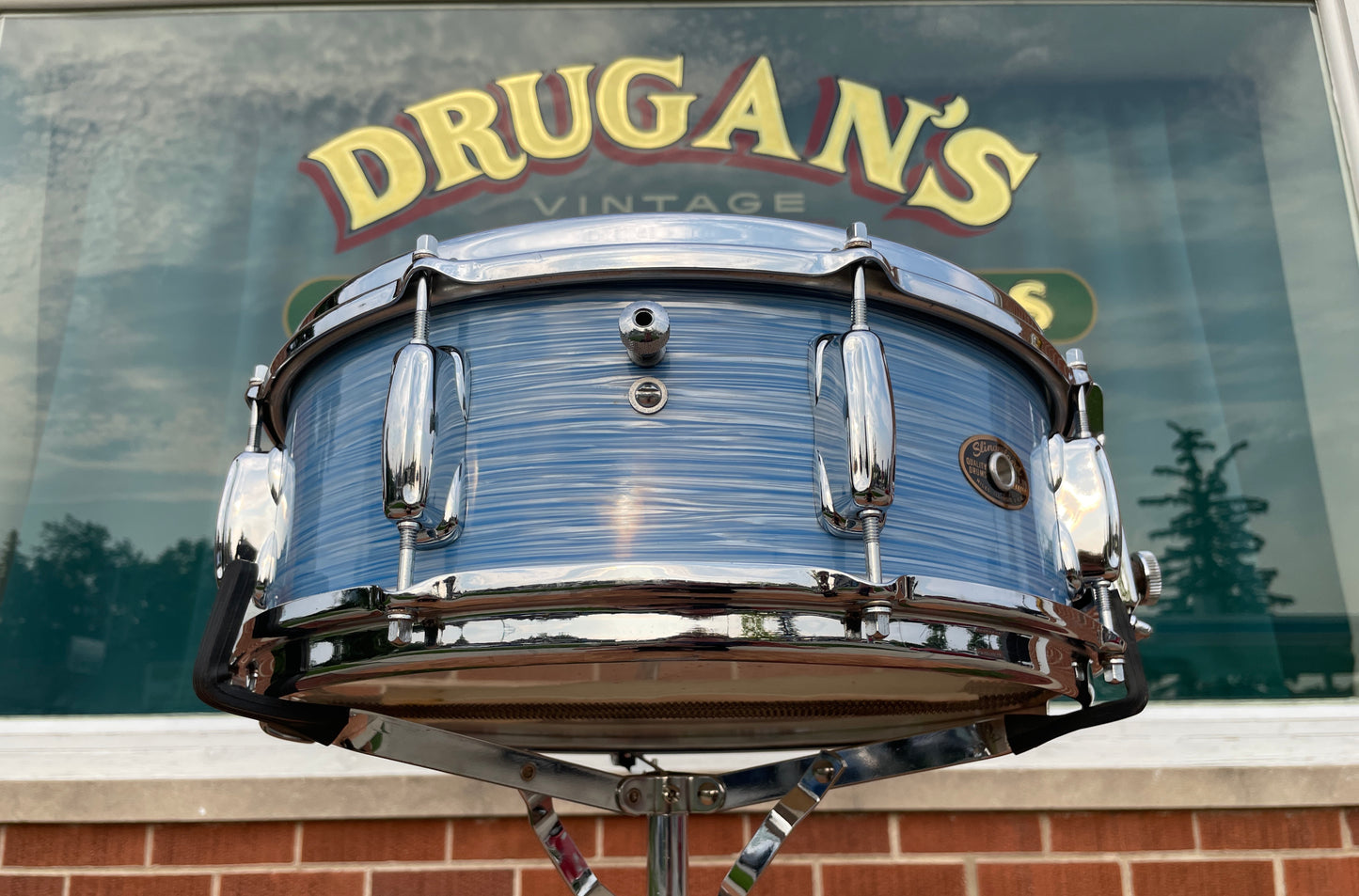 1960s Slingerland Gene Krupa De Luxe Outfit No. 1N Drum Set w/ Artist Snare Blue Ripple Pearl