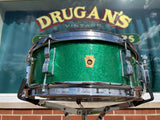 1969 Ludwig 5x14 Pioneer Snare Drum Green Sparkle