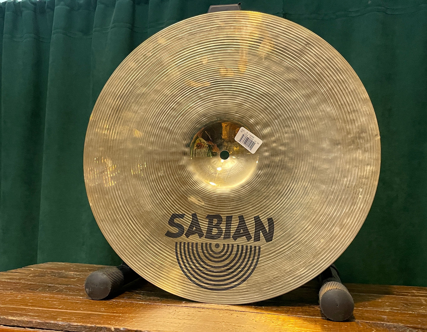 16" Sabian Hand Hammered HH Thin Crash Cymbal Brilliant 982g