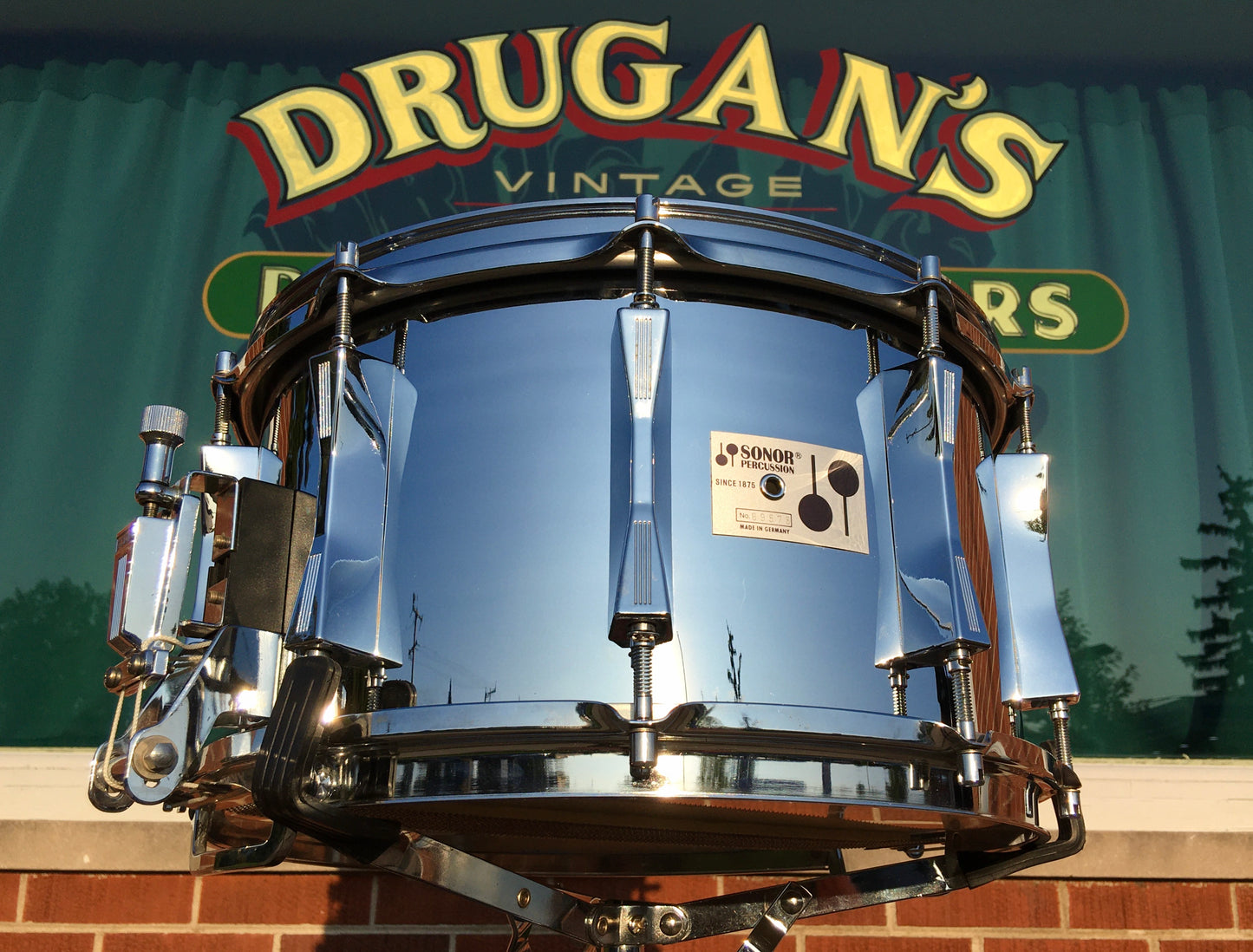 1980s Sonor 8x14 D508X Phonic Plus Ferro-Manganese Snare Drum