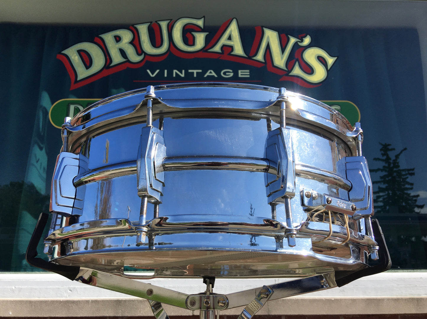 1960s Ludwig Chrome Over Brass Pre-Serial 5x14 Super 400 Supraphonic Snare Drum