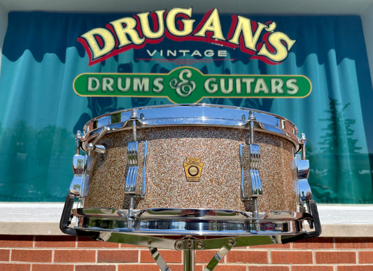 1963 / 1964 Ludwig 5x14 Jazz Festival Snare Drum Champagne Sparkle