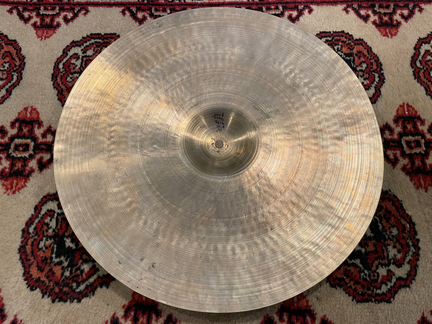 16" Zildjian A 1940s-50s Trans Stamp Crash Cymbal 913g #732 *Video Demo*