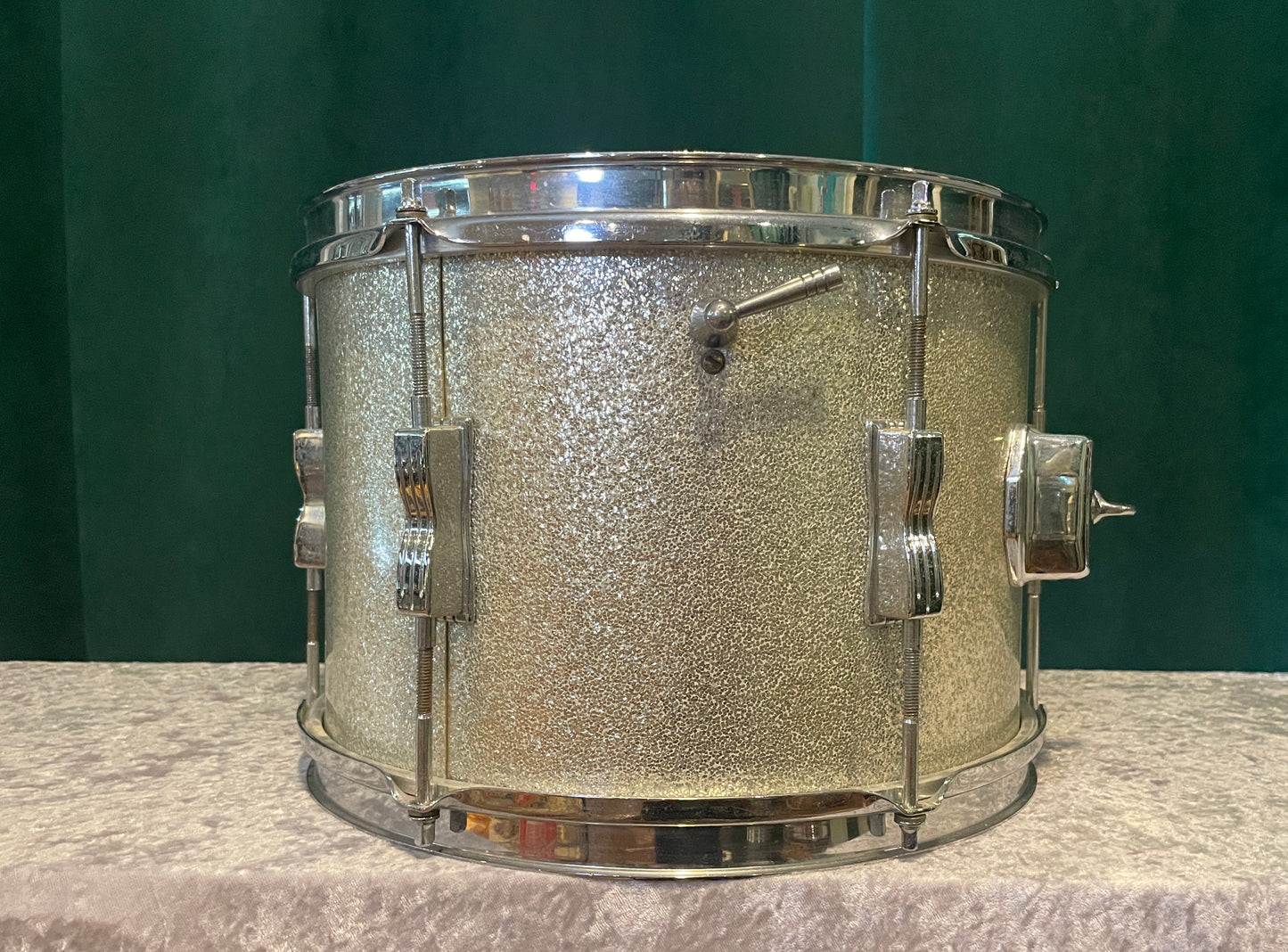 1964 Ludwig 8x12 Club Date Tom Drum Silver Sparkle COB