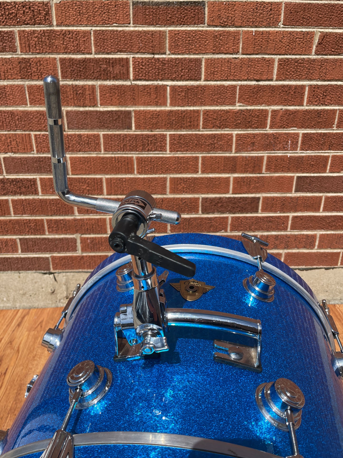 DW Classics Series 14x20 Bass Drum Blue Glass Glitter Sparkle Drum Workshop Mahogany/Poplar