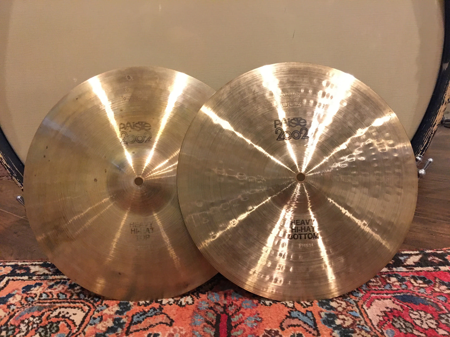 14" Paiste 1977 2002 Heavy Hi-Hat Cymbal Pair 988/1058g