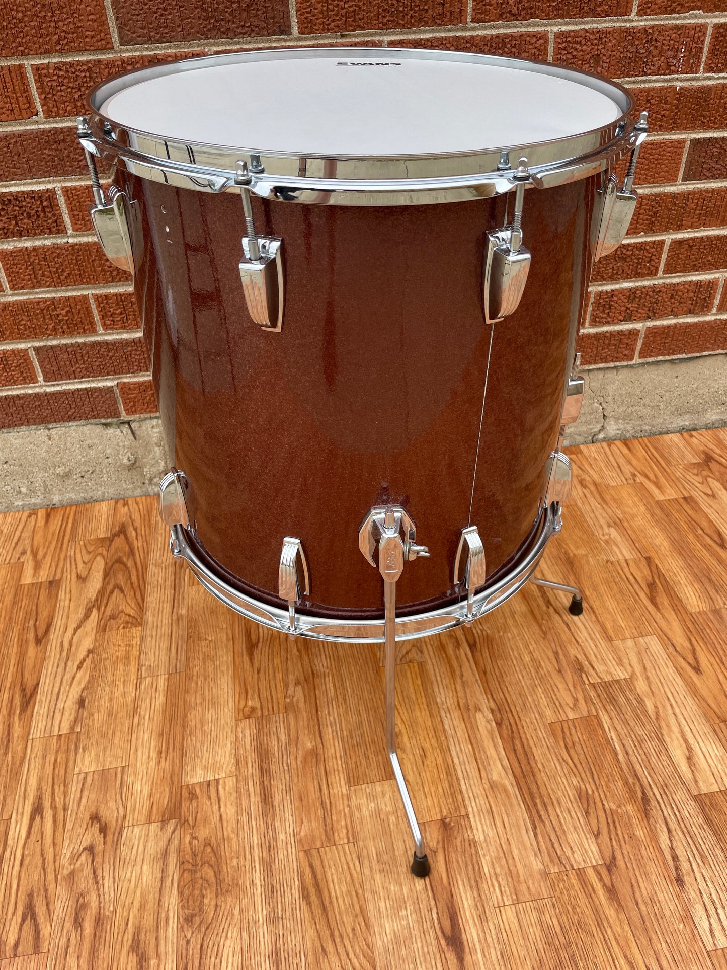 1969 Ludwig 16x16 Floor Tom Burgundy Sparkle