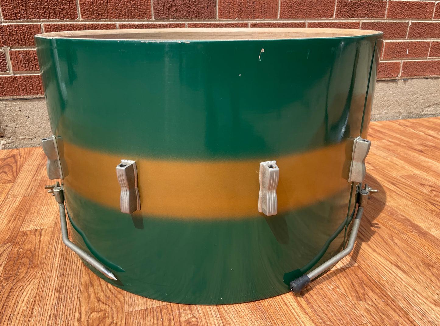 1957 WFL Ludwig Drum Set Green & Gold Duco 5.5x14 Jazz Fest Snare 14x22 Bass Drum
