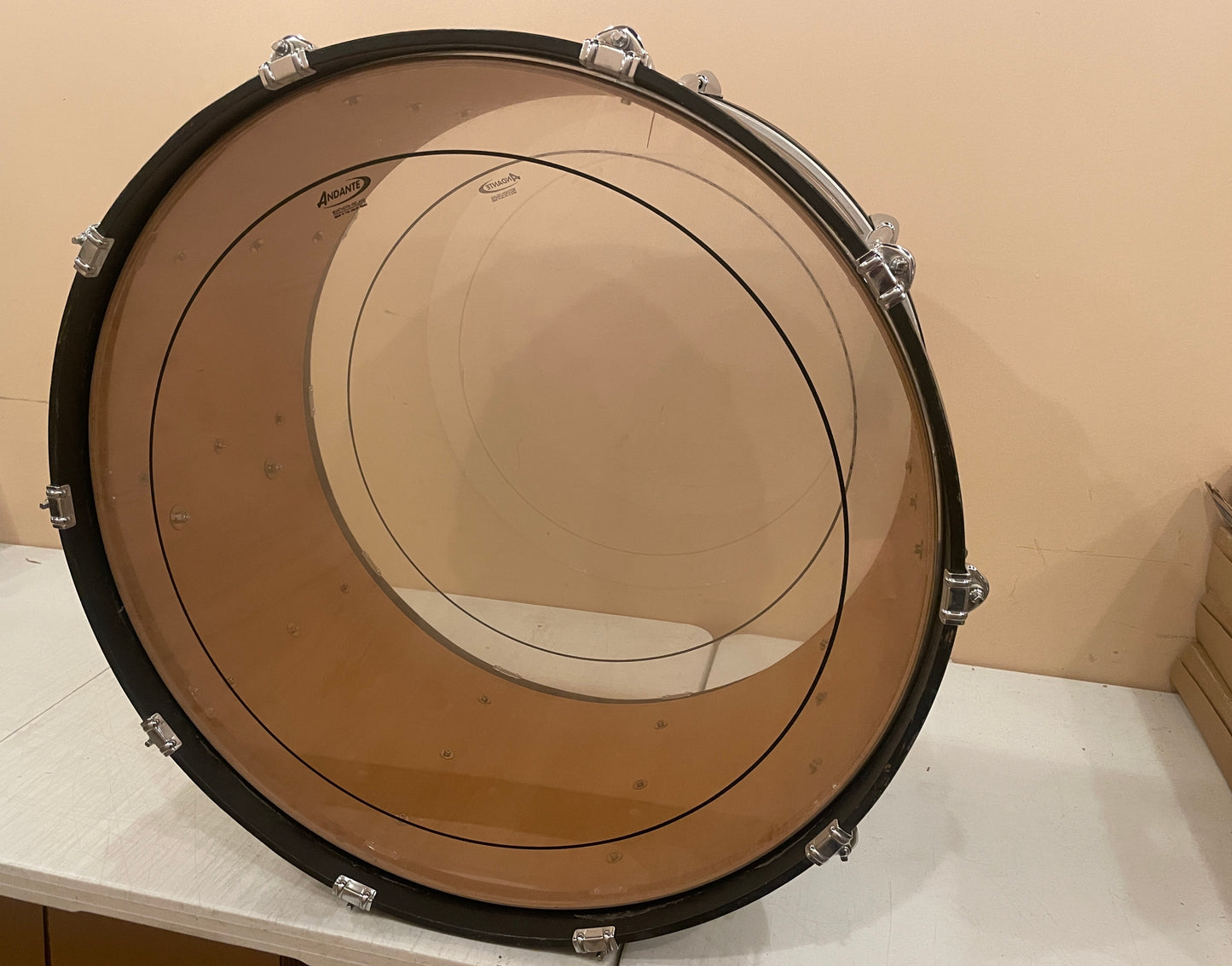 Yamaha 14x28 Power-Lite Marching Bass Drum White - MIJ