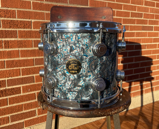 DW 9x10 Tom Drum Single Blue Swirl Pre-Collector's Series Drum Workshop