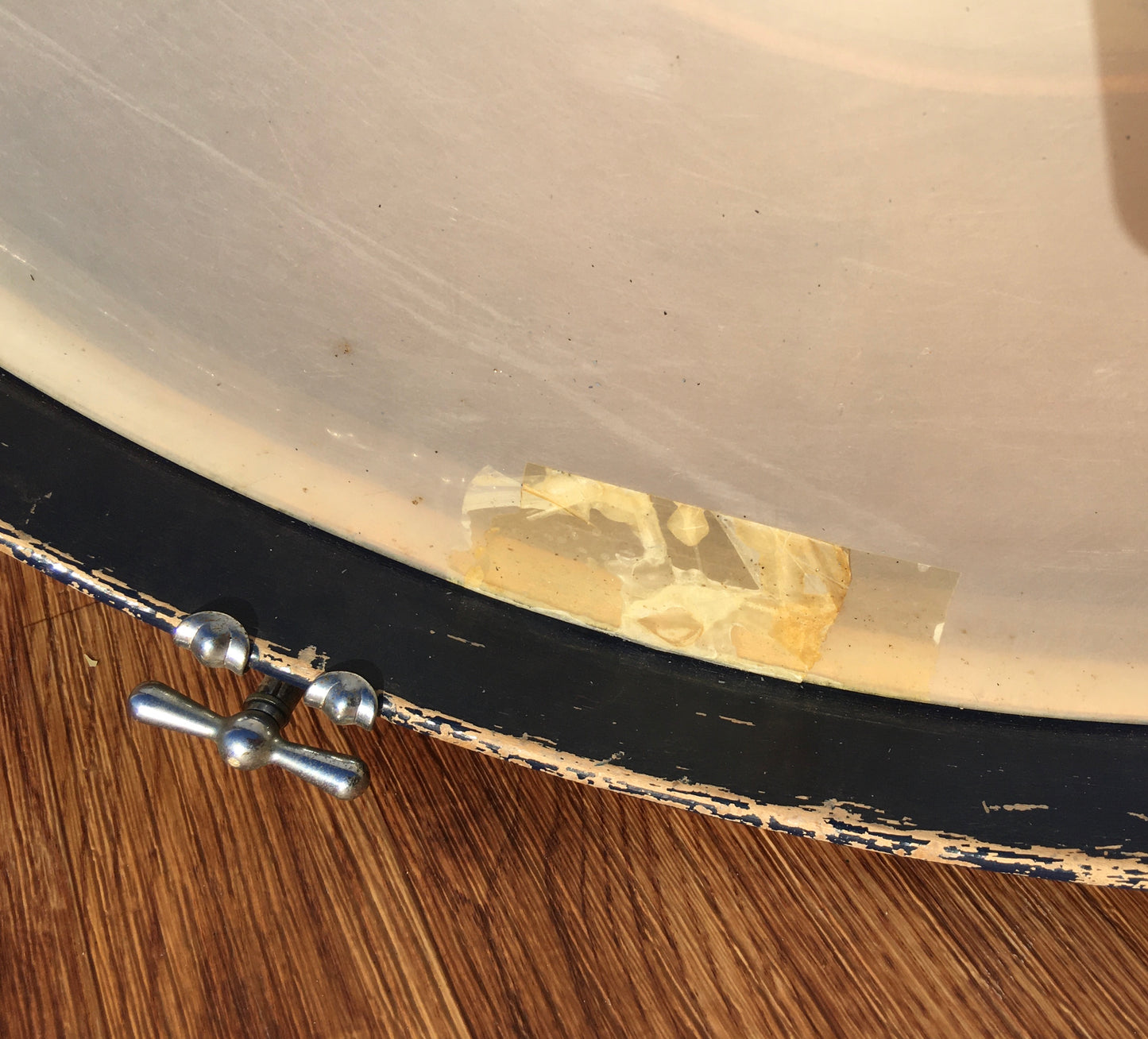 1960s Ludwig 14x28 Bass Drum Blue/Silver Duco