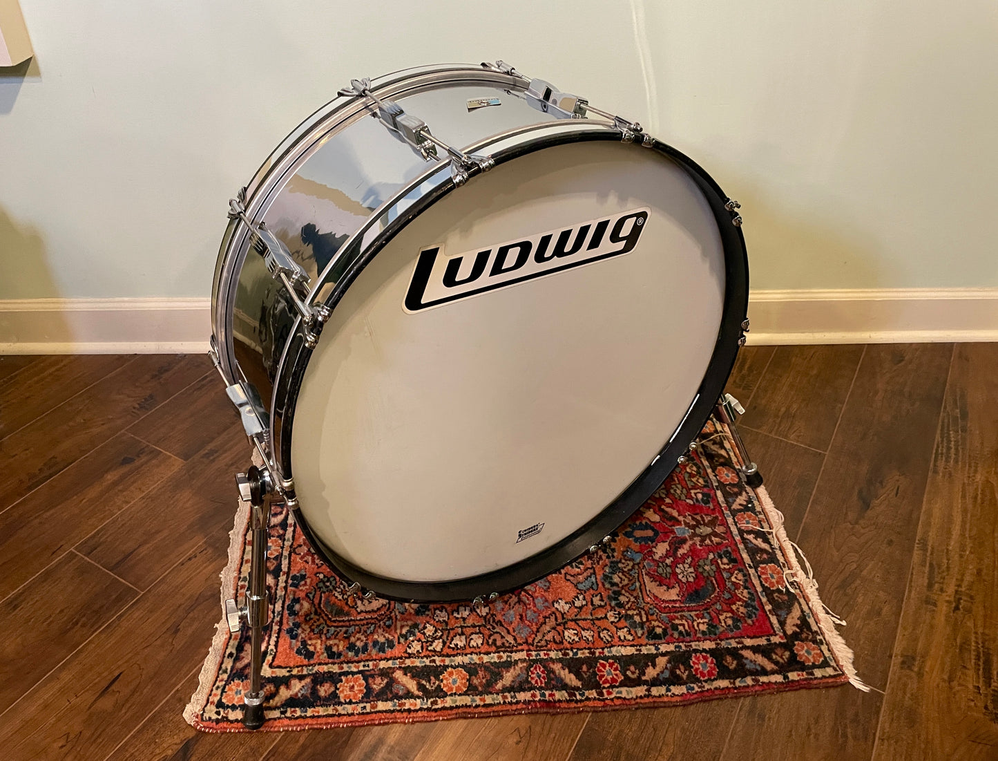 1970s Ludwig 10x26 Stainless Steel Bass Drum