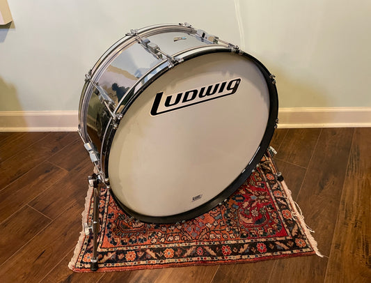 1970s Ludwig 10x26 Stainless Steel Bass Drum