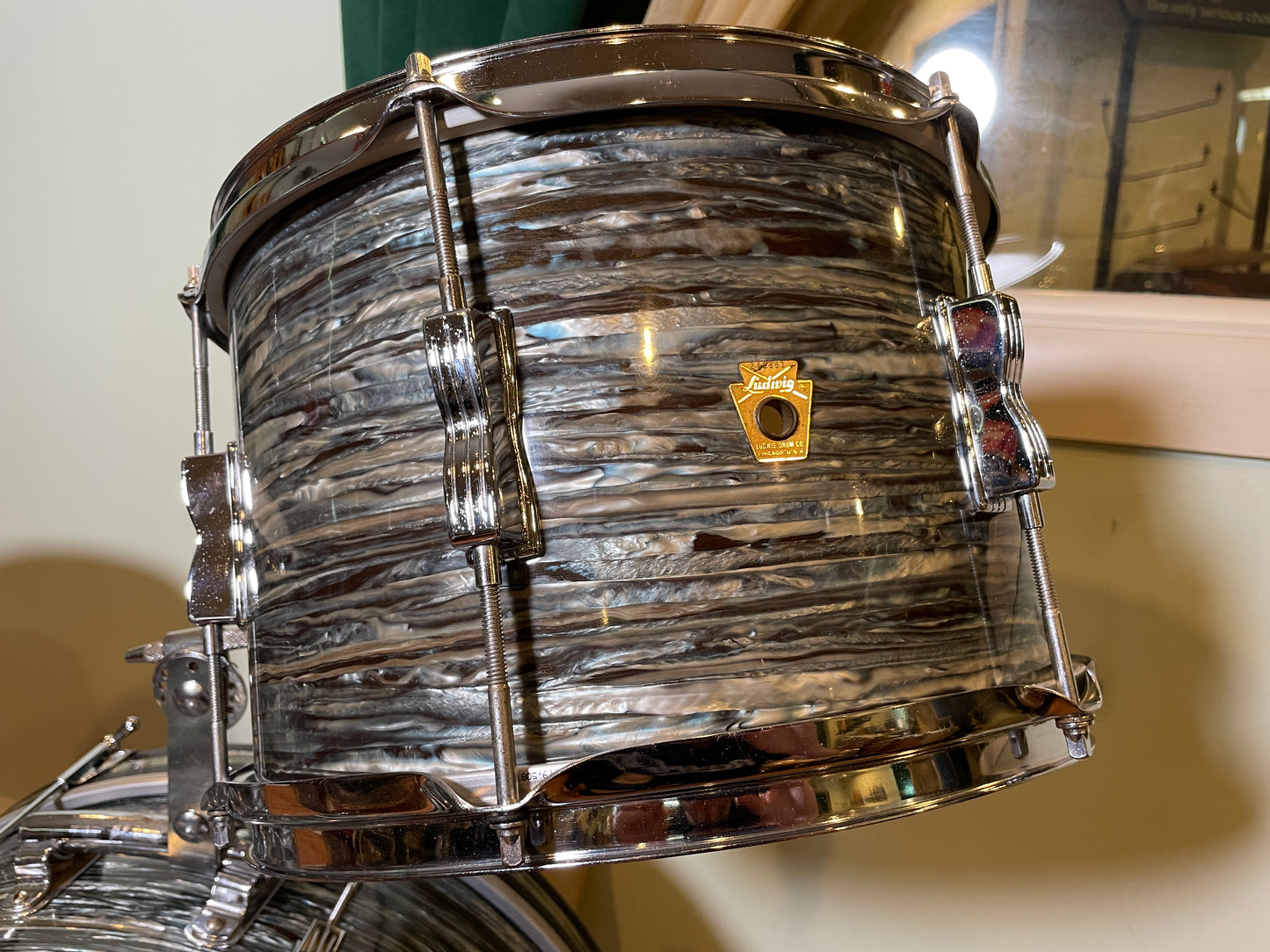 1966 Ludwig Club Date Drum Set Oyster Blue Pearl 20/12/14