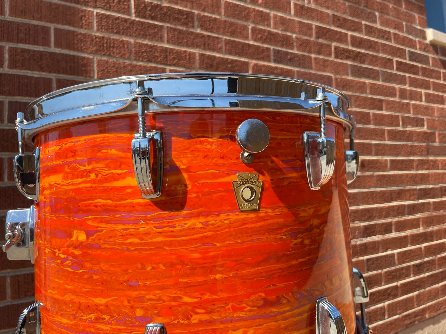 1968 Ludwig 10x14 Tom Drum Mod Orange