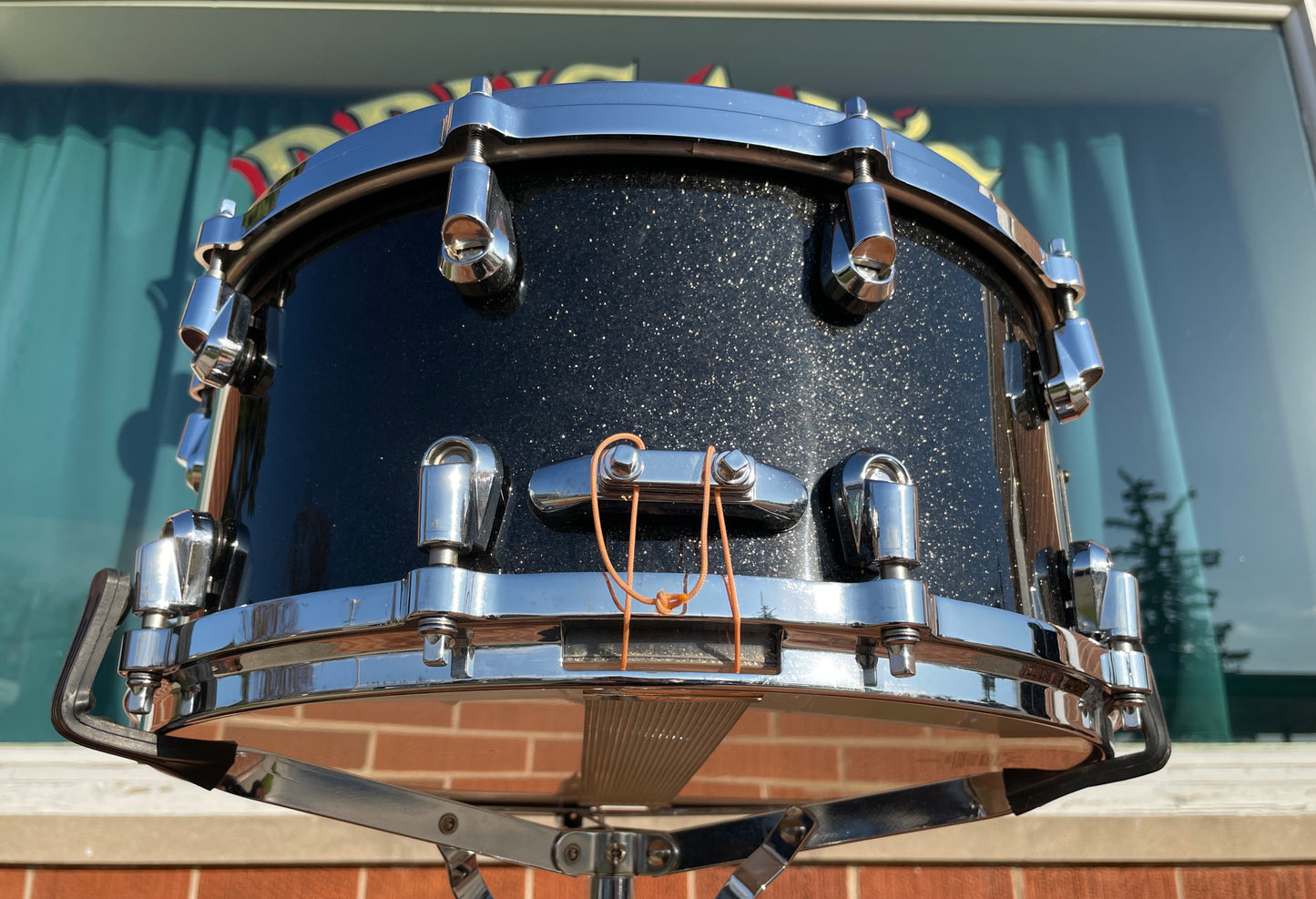 Yamaha 7x14 Maple Custom Absolute Snare Drum Black Sparkle MIJ