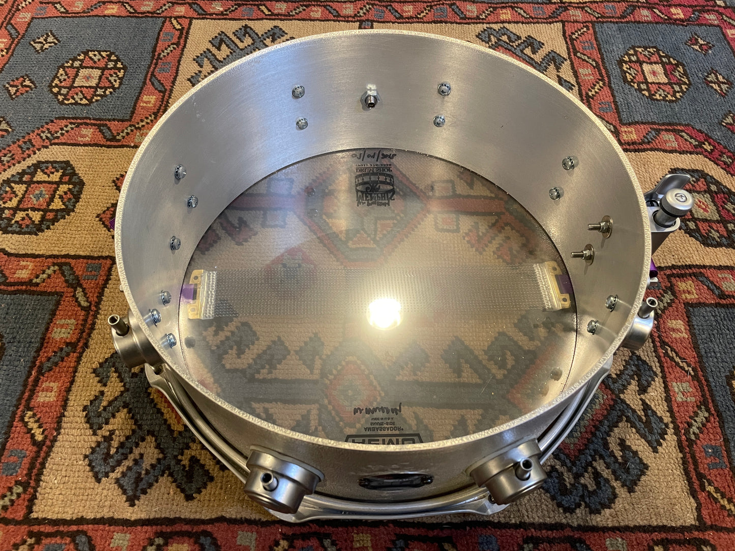 2001 DW Collector's Series 5x13 Cast Aluminum Snare Drum Workshop Billy Ward