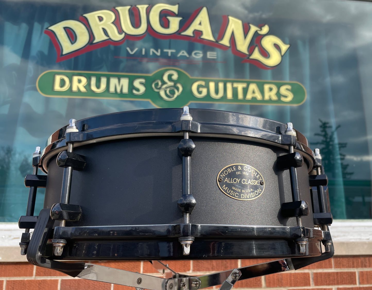 Noble & Cooley 4.75x14 Alloy Classic Snare Drum Black