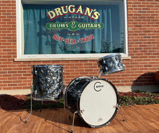 1960s Camco Drum Set Black Diamond Pearl Oaklawn 20/12/16
