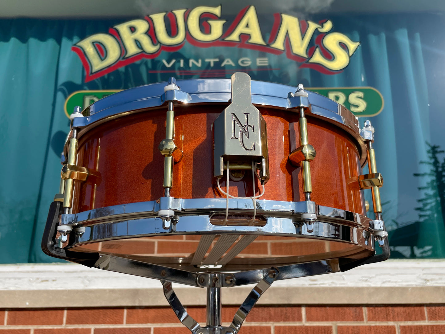 Noble & Cooley 5x14 Solid Maple Shell Snare Drum Amber