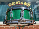 1969 Ludwig 5x14 Pioneer Snare Drum Green Sparkle