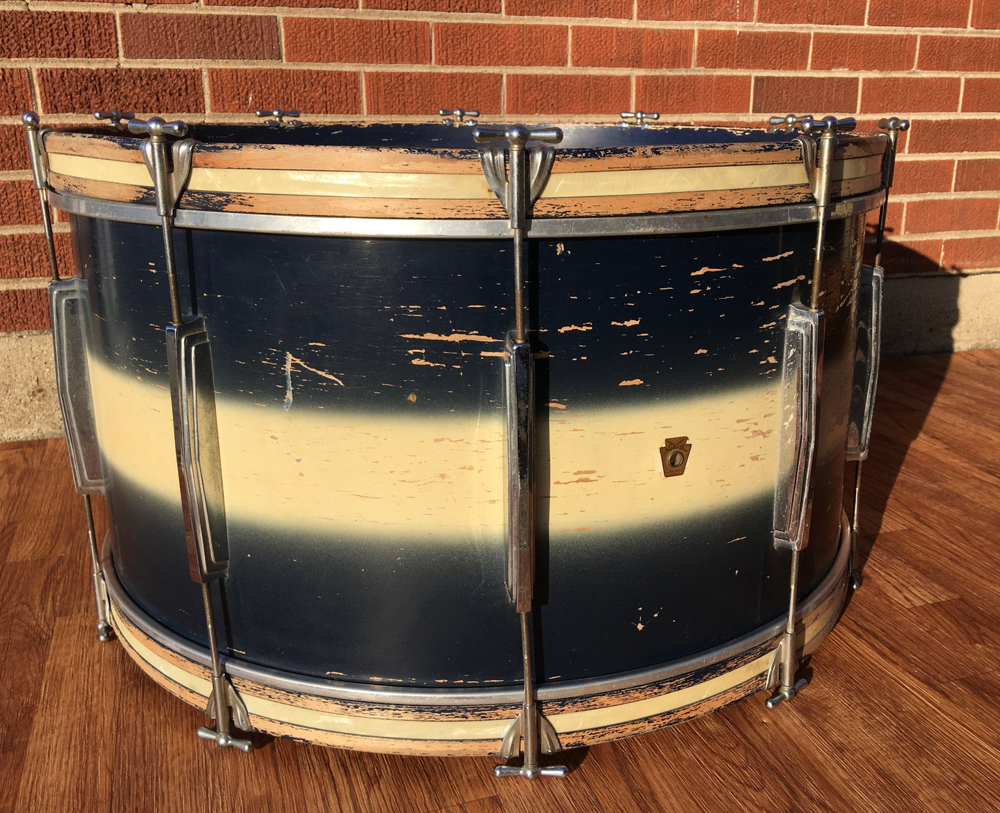 1960s Ludwig 14x28 Bass Drum Blue/Silver Duco