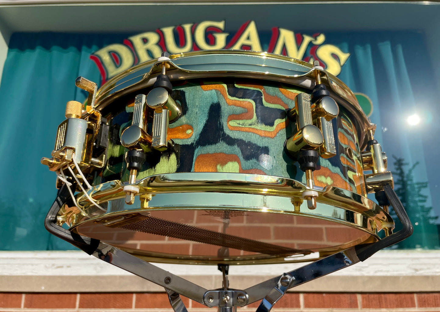 Sonor Artist Series 5x13 Snare Drum Earth Finish w/ Gold Hardware Jojo Mayer 27-Ply Beech Shell