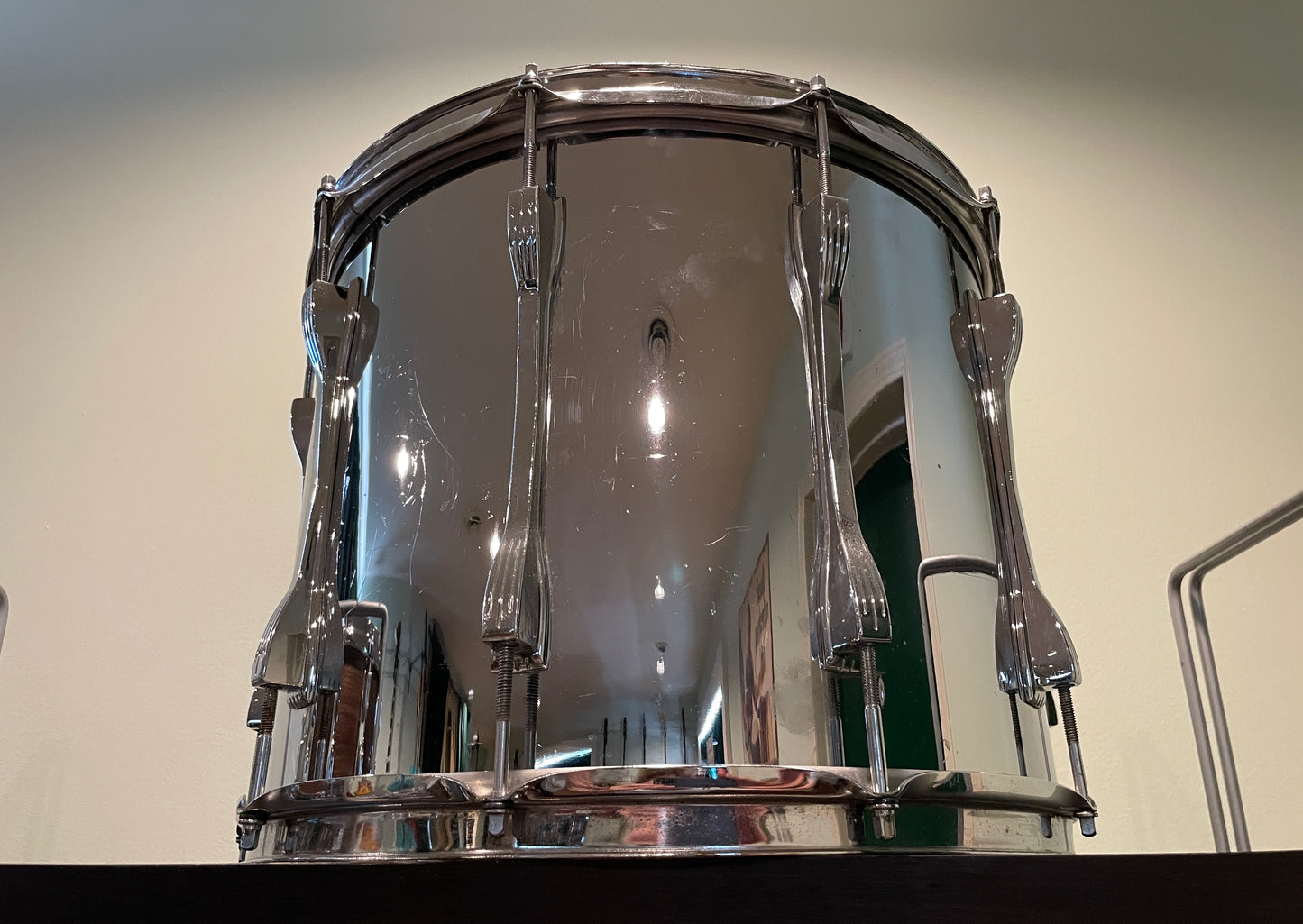 1970s Ludwig 12x15 Tom Drum Stainless Steel Mach