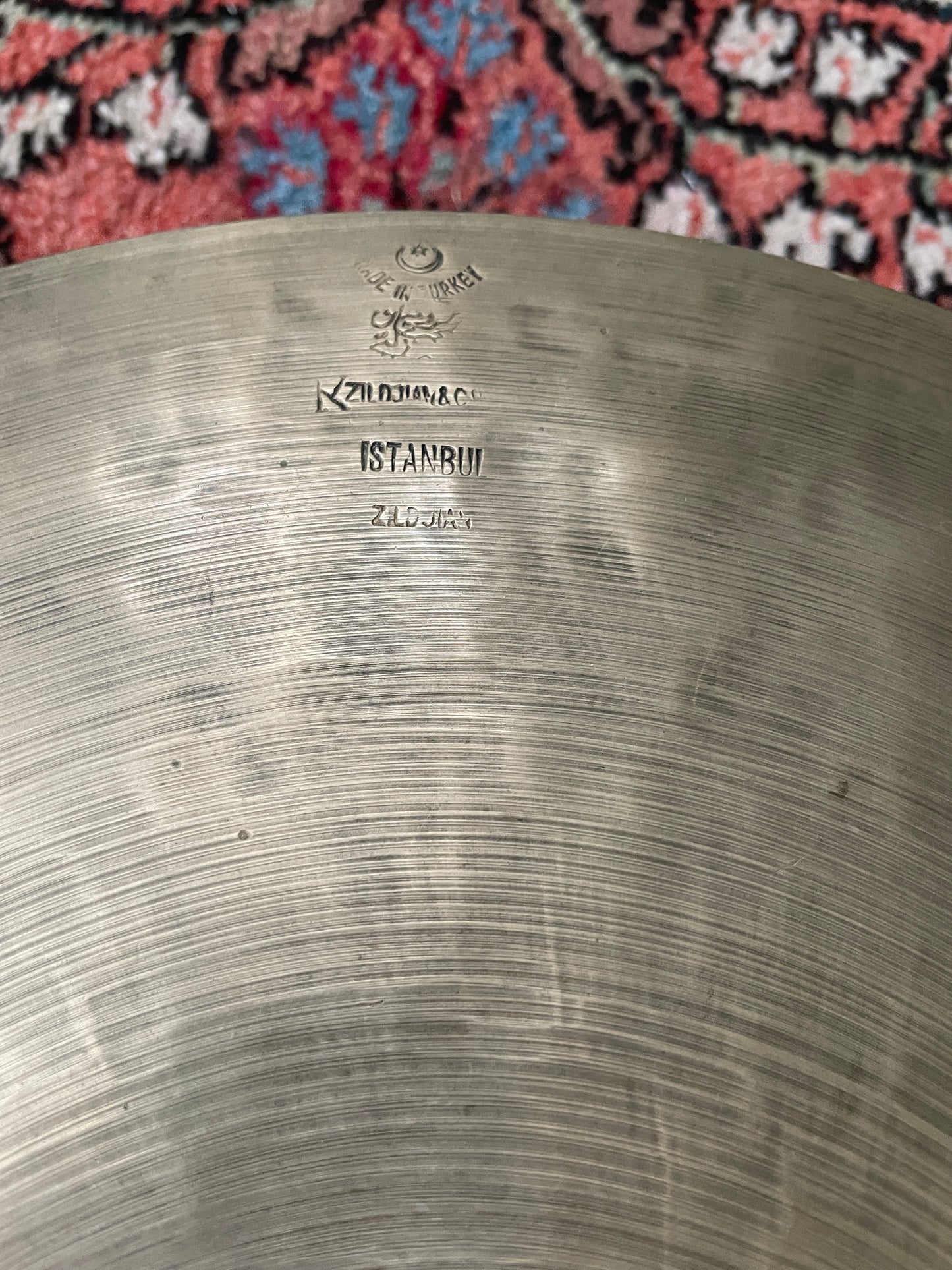 Vintage 15" K. Zildjian Istanbul Old Stamp Type IIb Hi-Hat / Small Ride Single Cymbal 1328g #762