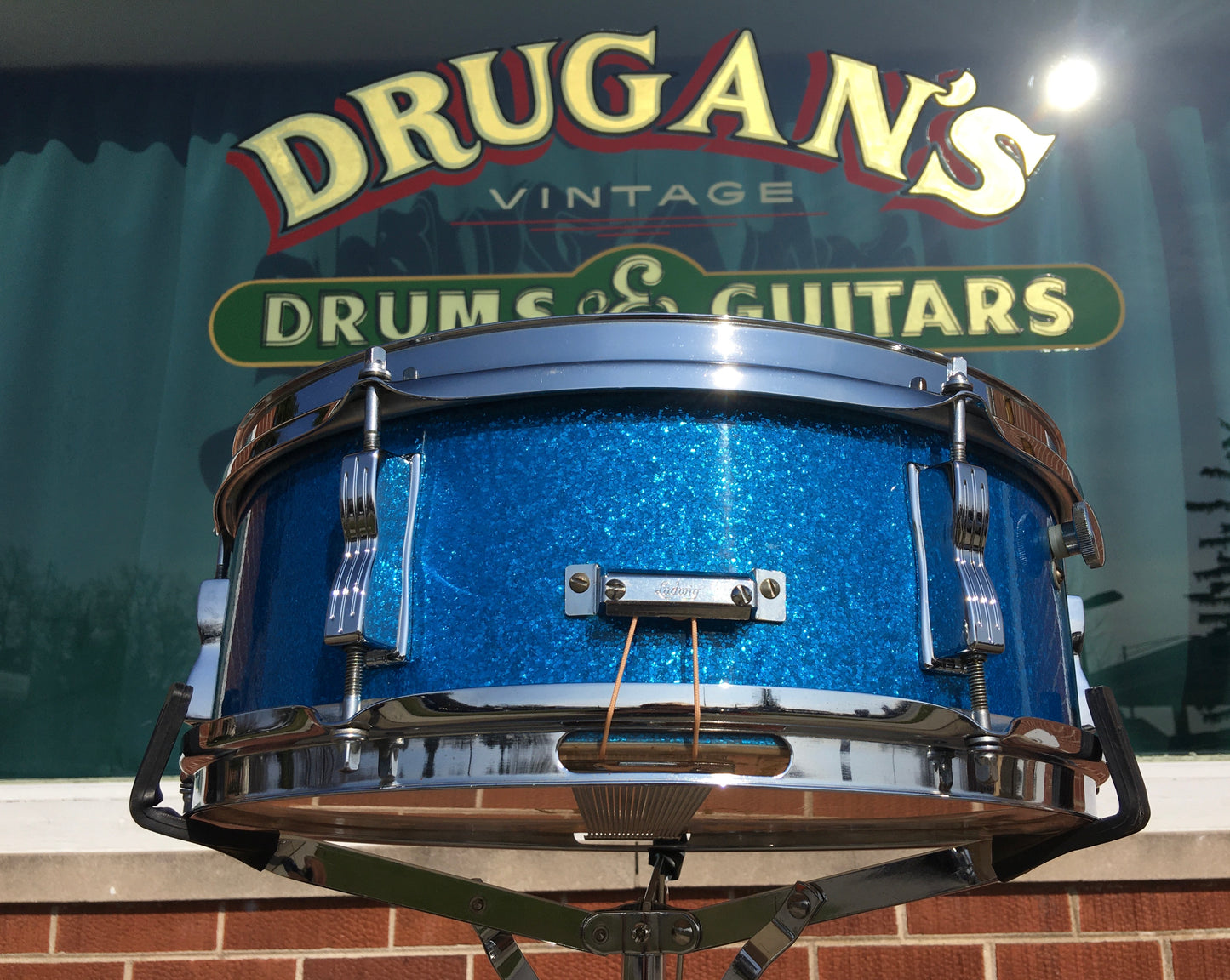 1971 Ludwig  5x14 Pioneer Snare Drum Blue Sparkle #2045