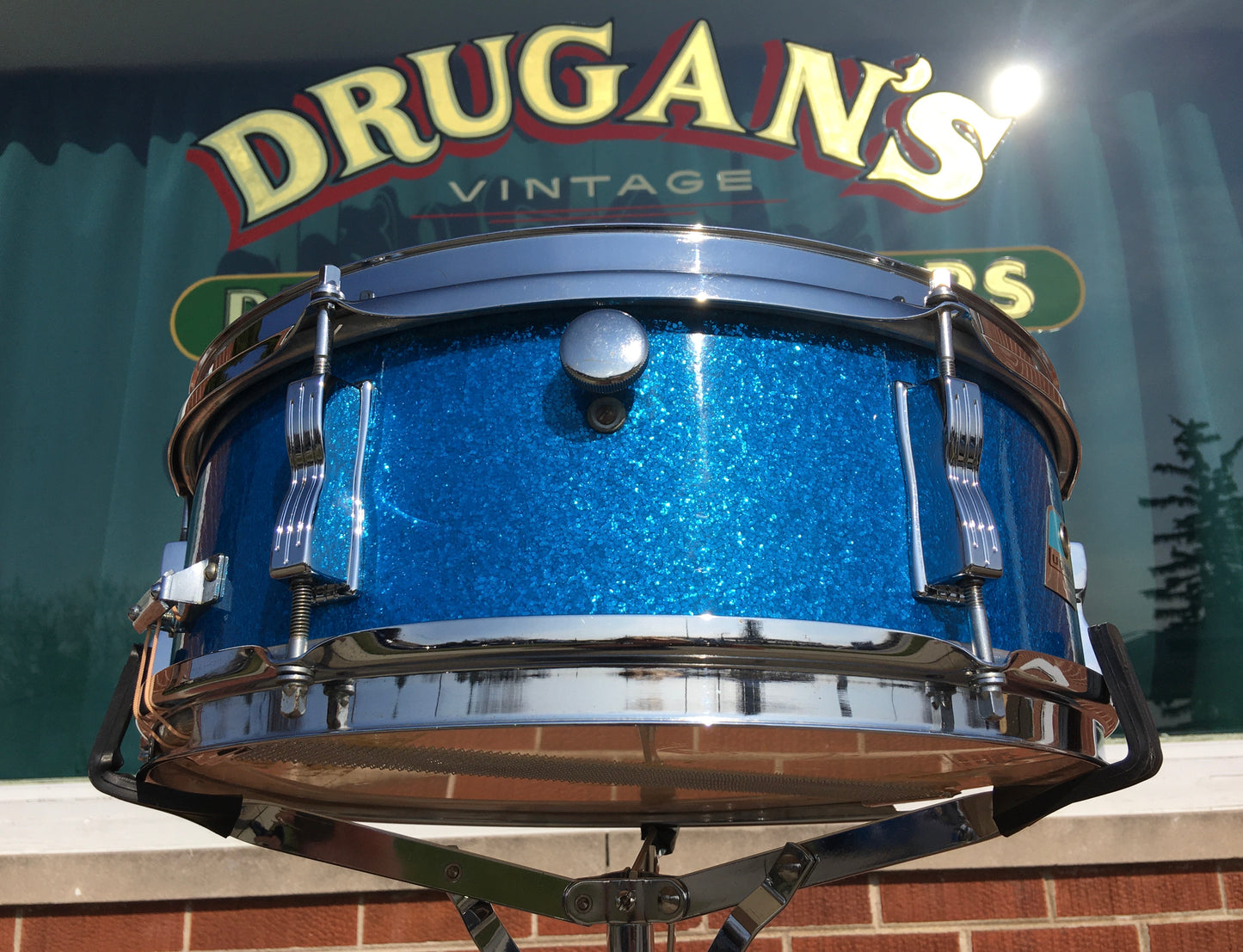 1971 Ludwig  5x14 Pioneer Snare Drum Blue Sparkle #2045