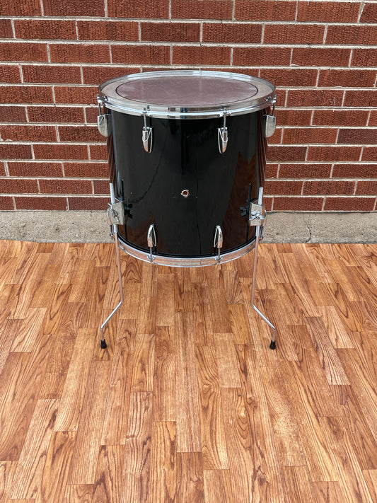 1980s Yamaha 16x18 Tour Custom 8000 Series Floor Tom Black FT-818C