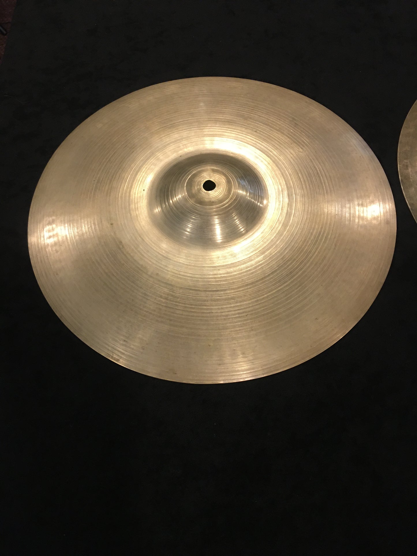 14" (13.75") Zildjian A 1940s Pre-Trans (2nd) Stamp Hi-Hat Cymbals 602g/596g #667 *Sound File*