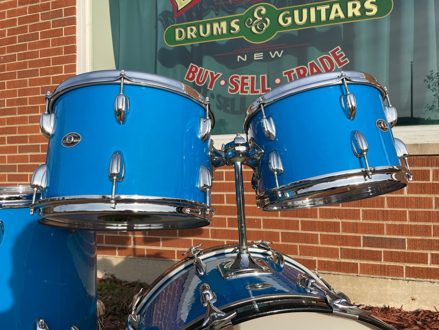 1970s Slingerland Modern Solo Outfit No. 2R Drum Set Blue Gloss