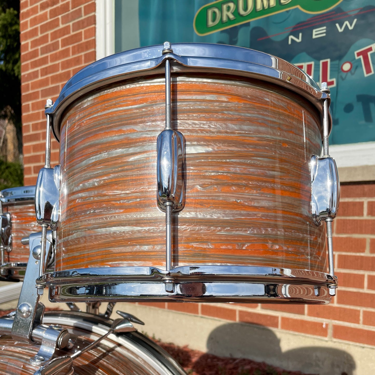 1960s Slingerland Modern Jazz Outfit No. 9N Drum Set Oyster Pink Pearl 20/12/14/5.5x14